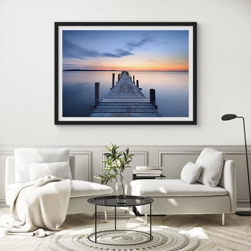 Poster in black frame - Calm of a Quiet Dusk - 70x50 cm