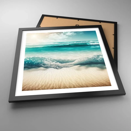 Poster in black frame - Calm of the Ocean - 40x40 cm