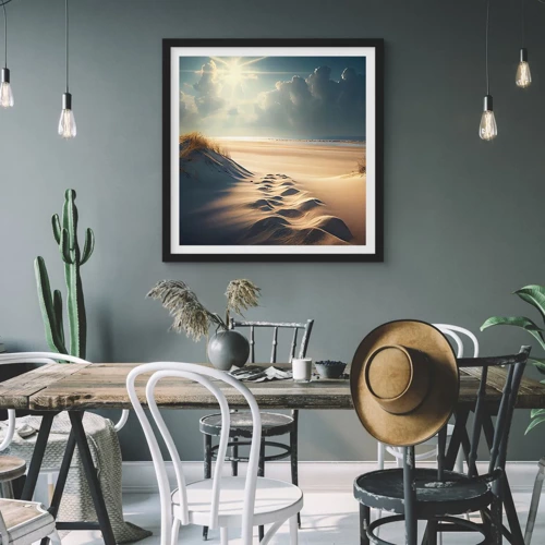 Poster in black frame - Calming Landscape - 30x30 cm