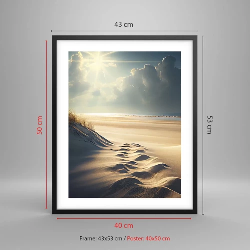 Poster in black frame - Calming Landscape - 40x50 cm