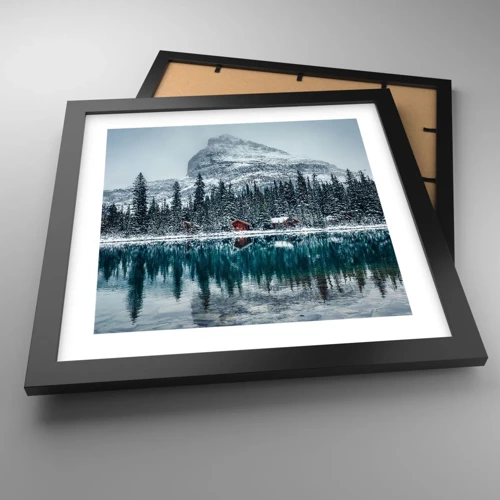 Poster in black frame - Canadian Retreat - 30x30 cm