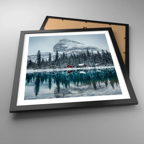 Poster in black frame - Canadian Retreat - 40x40 cm