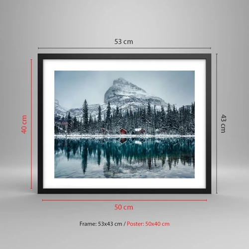 Poster in black frame - Canadian Retreat - 50x40 cm