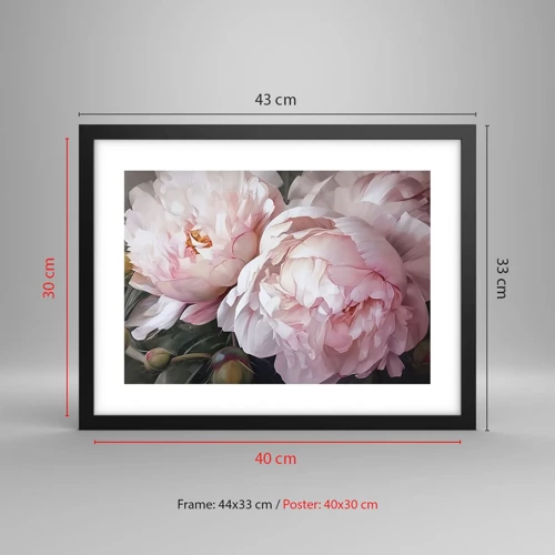 Poster in black frame - Captured in Full Bloom - 40x30 cm