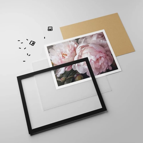 Poster in black frame - Captured in Full Bloom - 50x40 cm