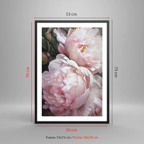 Poster in black frame - Captured in Full Bloom - 50x70 cm