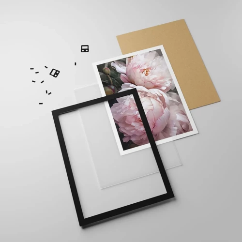 Poster in black frame - Captured in Full Bloom - 50x70 cm