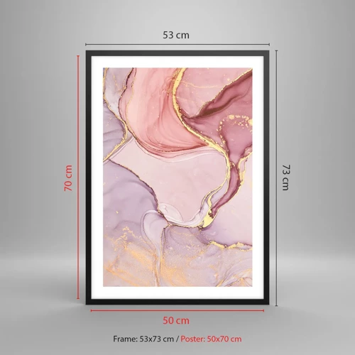 Poster in black frame - Caress of Colours - 50x70 cm