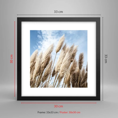 Poster in black frame - Caress of Sun and Wind - 30x30 cm