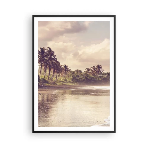 Poster in black frame - Caress of the Waves - 70x100 cm