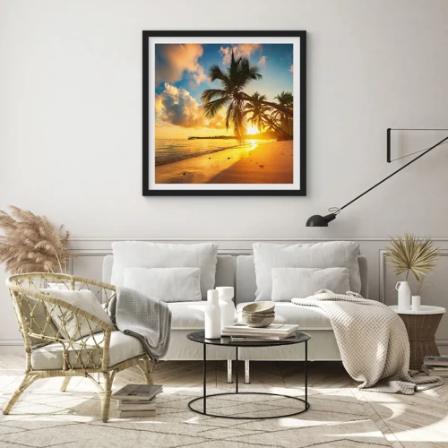 Poster in black frame - Caribbean Dream - 30x30 cm