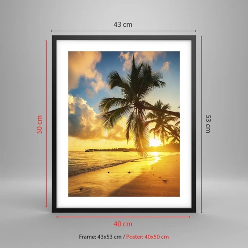 Poster in black frame - Caribbean Dream - 40x50 cm