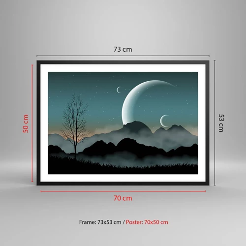 Poster in black frame - Carnival of a Starry Night - 70x50 cm