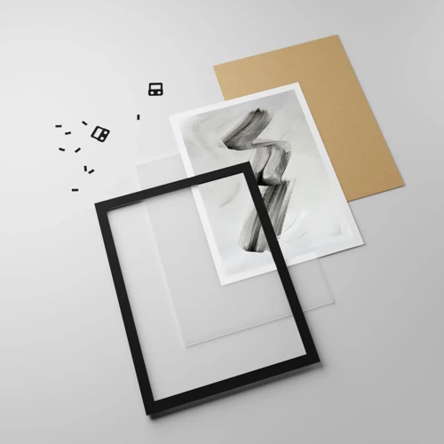 Poster in black frame - Casually for Fun - 30x40 cm
