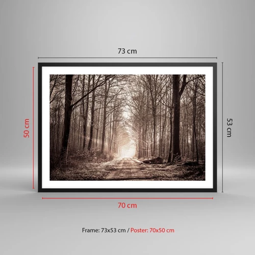 Poster in black frame - Cathedral of the Forest - 70x50 cm