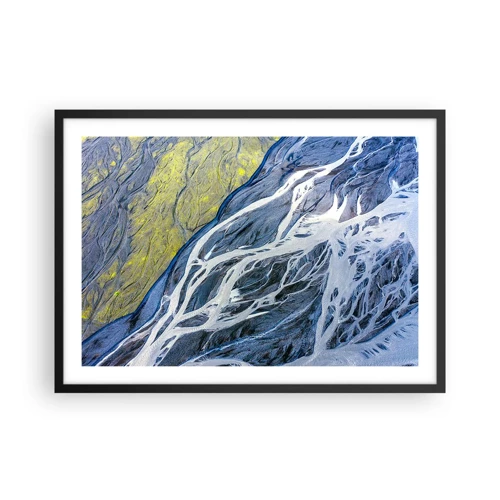 Poster in black frame - Cave Paintings of Nature - 70x50 cm