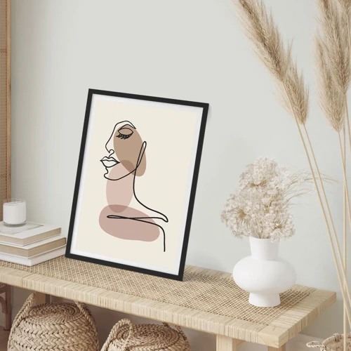 Poster in black frame - Certain Line of Beauty - 50x70 cm