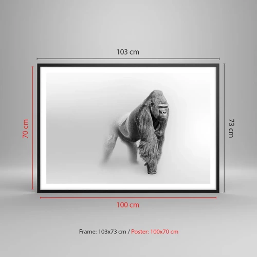 Poster in black frame - Certain of Its Strength - 100x70 cm