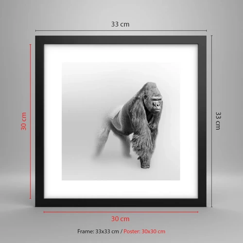 Poster in black frame - Certain of Its Strength - 30x30 cm