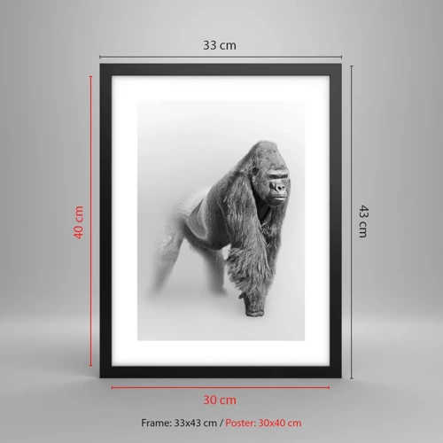 Poster in black frame - Certain of Its Strength - 30x40 cm