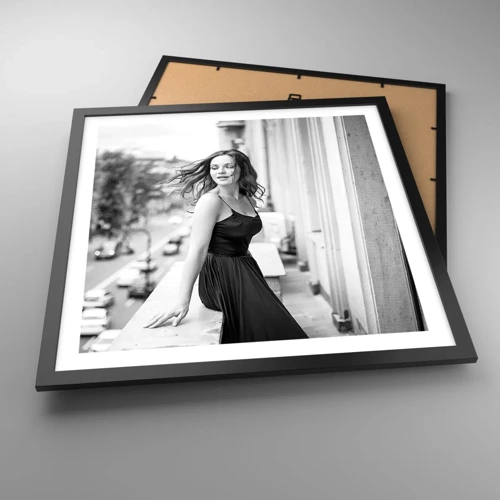 Poster in black frame - Certainly a Parisian  - 50x50 cm