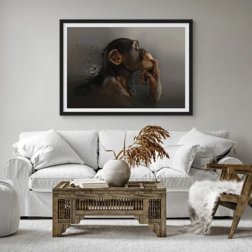 Poster in black frame - Certainly a Thinker - 70x50 cm