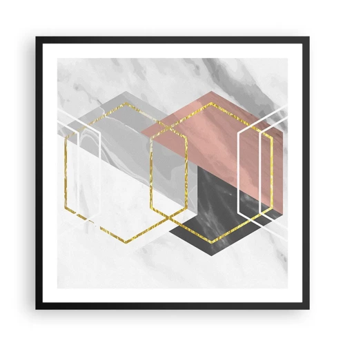 Poster in black frame - Chain Composition - 60x60 cm