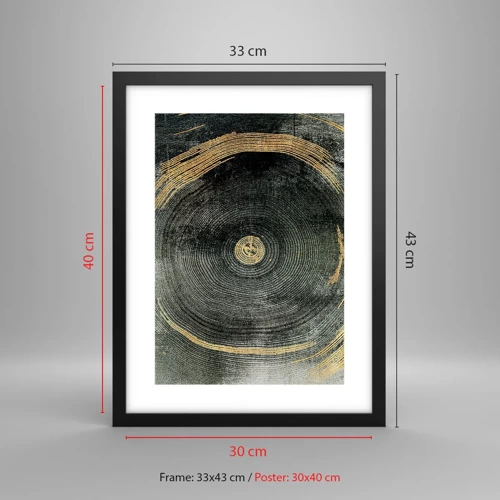 Poster in black frame - Change and Persistance - 30x40 cm