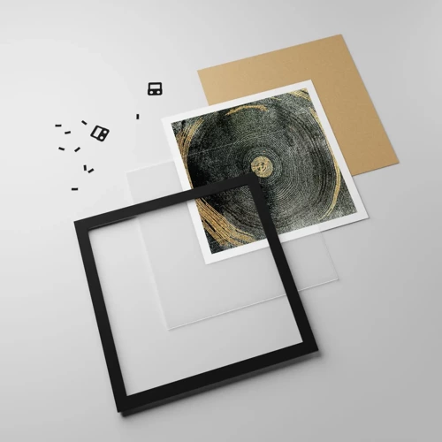 Poster in black frame - Change and Persistance - 60x60 cm