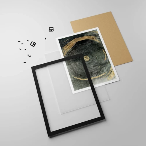 Poster in black frame - Change and Persistance - 70x100 cm
