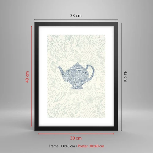 Poster in black frame - Charm of Tea - 30x40 cm