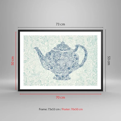 Poster in black frame - Charm of Tea - 70x50 cm