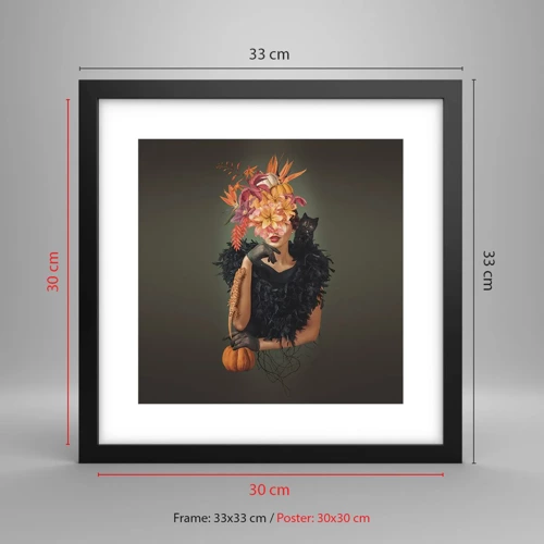 Poster in black frame - Charm of a Witch - 30x30 cm