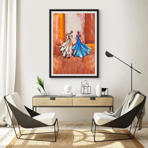 Poster in black frame - Charming Duo - 40x50 cm
