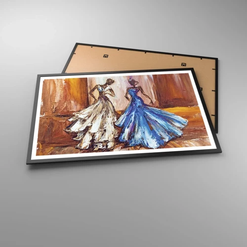 Poster in black frame - Charming Duo - 91x61 cm