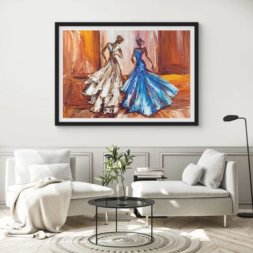 Poster in black frame - Charming Duo - 91x61 cm