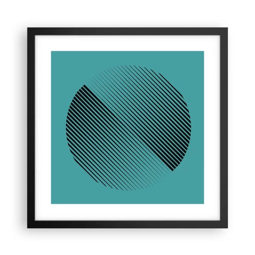 Poster in black frame - Circle - Geometrical Variation - 40x40 cm