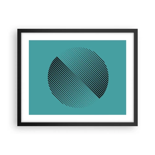 Poster in black frame - Circle - Geometrical Variation - 50x40 cm