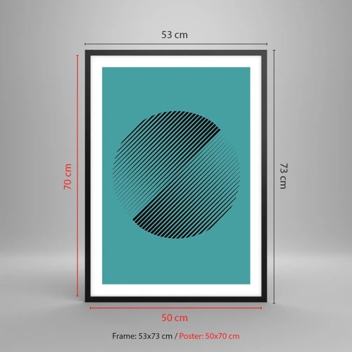 Poster in black frame - Circle - Geometrical Variation - 50x70 cm