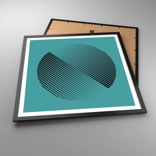 Poster in black frame - Circle - Geometrical Variation - 60x60 cm