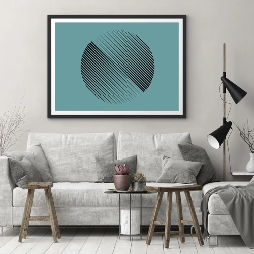 Poster in black frame - Circle - Geometrical Variation - 70x50 cm