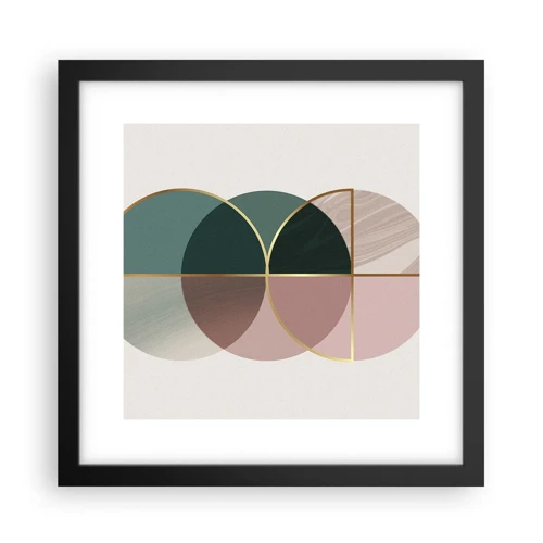 Poster in black frame - Circle after Circle - 30x30 cm