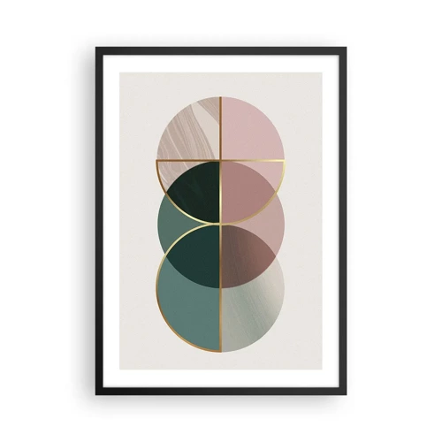 Poster in black frame - Circle after Circle - 50x70 cm