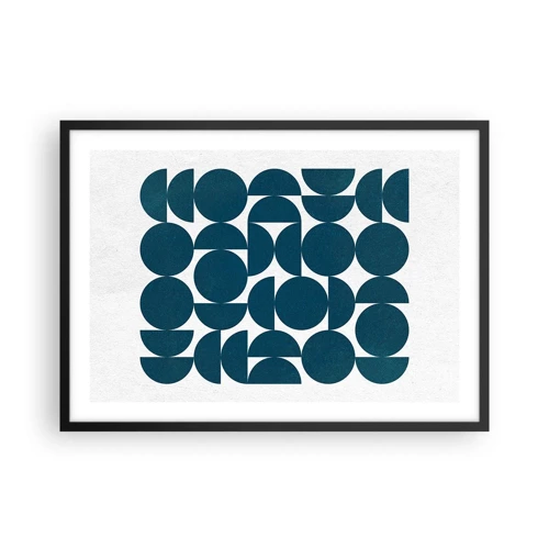 Poster in black frame - Circles and Semicircles - 70x50 cm