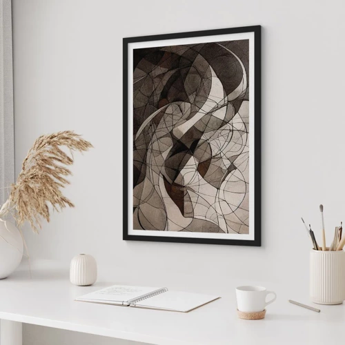 Poster in black frame - Circulation of the Colours of the Earth - 30x40 cm
