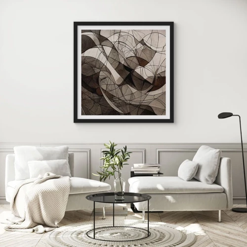 Poster in black frame - Circulation of the Colours of the Earth - 40x40 cm