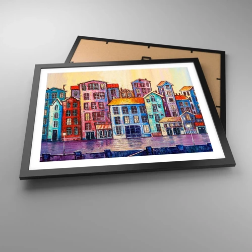Poster in black frame - City Like From a Fairytale - 50x40 cm