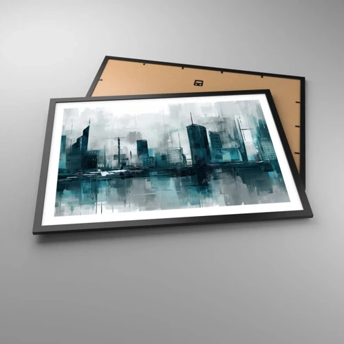 Poster in black frame - City in the Colour of Rain - 70x50 cm