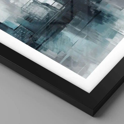 Poster in black frame - City in the Colour of Rain - 70x50 cm