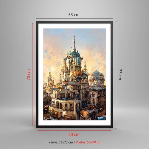 Poster in black frame - City of Cities - 50x70 cm